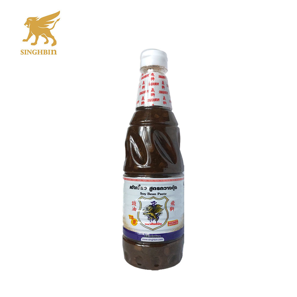 เต้าเจี้ยว สูตรกวางตุ้ง ตรา สิงห์บิน ขนาด 600 กรัม/ขวด